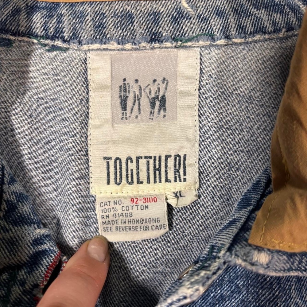 Unique 90s Embroidered Denim Jacket by Together - Picture 5 of 6